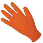 JanSan Nitrile Premium Grip Pattern Powder Free Gloves Large Orange