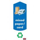 Rubbermaid Slim Jim Paper & Card Recycling Labels Pack of 4