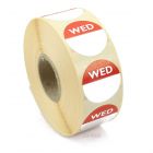 JanSan Food Rotation Day Dot Label Red Wednesday