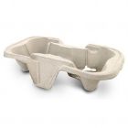 JanSan Natural Moulded Fibre Cup Carrier Tray 2 Cup