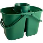 JanSan Double Mop Bucket & Wringer 14 Litre Green