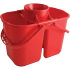 JanSan Double Mop Bucket & Wringer 14 Litre Red