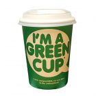 JanSan Compostable Im a Green Cup with Lid 8oz/250ml
