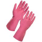 JanSan Rubber Household Gloves Large Pink