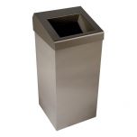 Enov Waste Bin with Chute Style Lid Stainless Steel 50 Litre Alliance UK