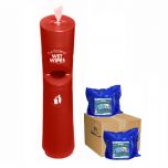 Freestanding Wet Wipe Dispenser Starter Kit Red Alliance UK