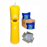 Freestanding Wet Wipe Dispenser Ready To Wipe Pack Kit Yellow Alliance UK
