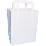 JanSan Kraft SOS Paper White Carrier Bags Small Alliance UK