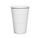 JanSan Water Cooler Plastic Cup Tall White 200ml Alliance UK