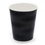 Premium Paper S Ripple Cup Black 12oz Alliance UK