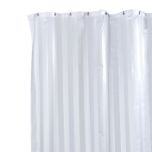 JanSan Satin Strip Shower Curtain White Alliance UK