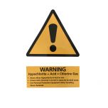 JanSan Warning Hypochlorite + Acid Chlorine Gas Sign Alliance UK