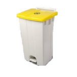 JanSan Polar Mobile Waste Bin 90 litre Yellow Alliance UK