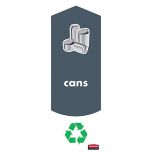 Rubbermaid Slim Jim Can Recycling Labels Pack of 4 Alliance UK