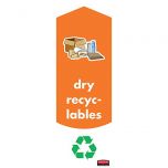 Rubbermaid Slim Jim Dry Recycling Labels Pack of 4 Alliance UK