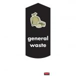 Rubbermaid Slim Jim General Waste Labels Pack of 4 Alliance UK