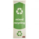 Rubbermaid Slim Jim Mixed Recycling Labels Pack of 4 Alliance UK