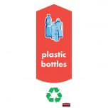 Rubbermaid Slim Jim Plastic Bottles Recycling Labels Pack of 4 Alliance UK