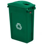 Rubbermaid Slim Jim Bottle Recycling Green 87 Litre - Set Alliance UK