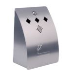 Curved Wall Mounted Ashtray Stainless Steel Alliance UK