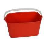 JanSan Oblong Bucket 9 Litre Red Alliance UK