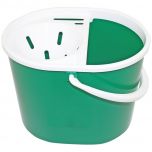 JanSan Oval Mop Bucket and Wringer 5 Litre Green Alliance UK