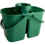 JanSan Double Mop Bucket & Wringer 14 Litre Green Alliance UK