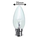 Candle Lamps 40W BC Clear 35mm Alliance UK