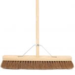 JanSan Wooden Broom Head Soft Coco Complete 18" Alliance UK