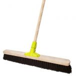 Premium Wooden Broom Complete Stiff 24" With Heavy Duty Stay Alliance UK