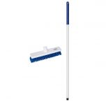JanSan Washable Stiff Broom Complete Blue 12" 30cm Alliance UK