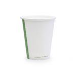 Vegware White Single Wall Hot Paper Cups 79 Series 8oz 240ml Alliance UK