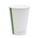 Vegware White Single Wall Hot Paper Cups 89 Series 12oz 355ml Alliance UK