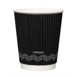Leafware Black Ripple Double Wall Hot Cups 16oz 475ml Alliance UK