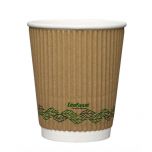Leafware Kraft Ripple Double Wall Hot Cups 16oz 475ml Alliance UK