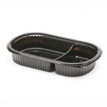 Deluxe 2 Comp Black Microwavable Container 30oz Alliance UK