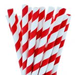 Paper Straight Jumbo Straw 200mm Red Stripe Alliance UK