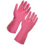 JanSan Rubber Household Gloves Large Pink Alliance UK