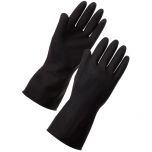 JanSan Rubber Heavy Weight Gloves XLarge Black Alliance UK