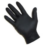 JanSan Nitrile Premium Powder Free Gloves Large Black Alliance UK