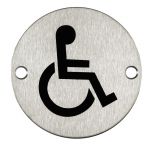 Signage Stainless Steel Disabled Alliance UK