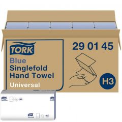 Tork Singlefold 290145 Universal Hand Towel 1Ply Blue