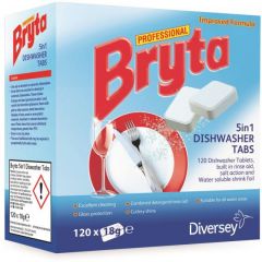 Diversey Bryta Professional Dishwasher 5 in 1 Tablets