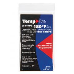 TempRite 180 Degrees F Dishwasher Test Strips