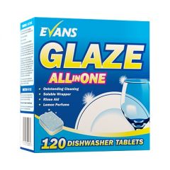 Evans Vanodine C002 Glaze All in One Dishwasher Tablets