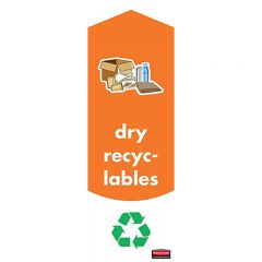 Rubbermaid Slim Jim Dry Recycling Labels Pack of 4