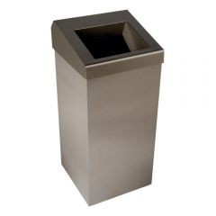 Enov Waste Bin with Chute Style Lid Stainless Steel 50 Litre