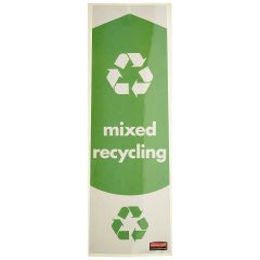 Rubbermaid Slim Jim Mixed Recycling Labels Pack of 4