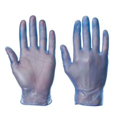 JanSan Vinyl Powder Free Gloves Medium Blue
